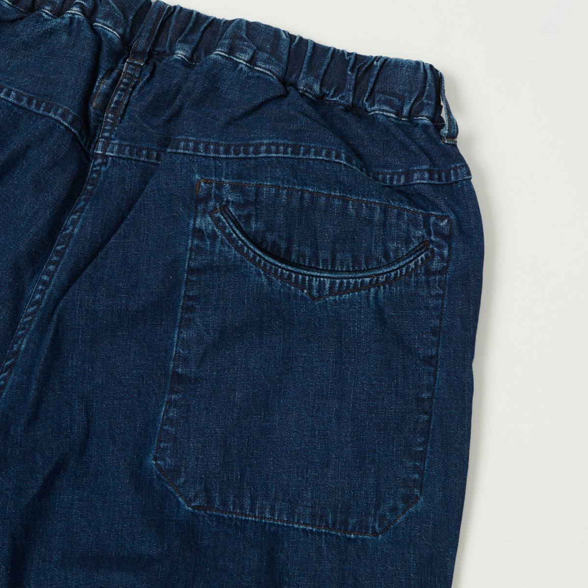 Post Overalls 'E-Z Chinois De Luxe' 8oz Denim Trousers - Deep Wash