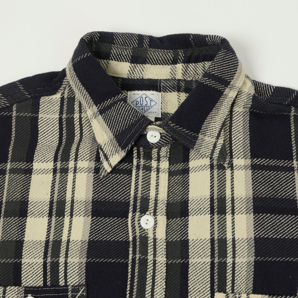 Post Overalls 'St Louis' Plaid Flannel Work Shirt - Grey