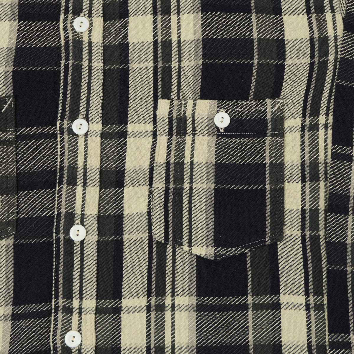 Post Overalls 'St Louis' Plaid Flannel Work Shirt - Grey