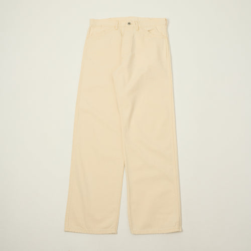 Post Overalls 'Sweetbear' Band-top HBT Trouser - Natural