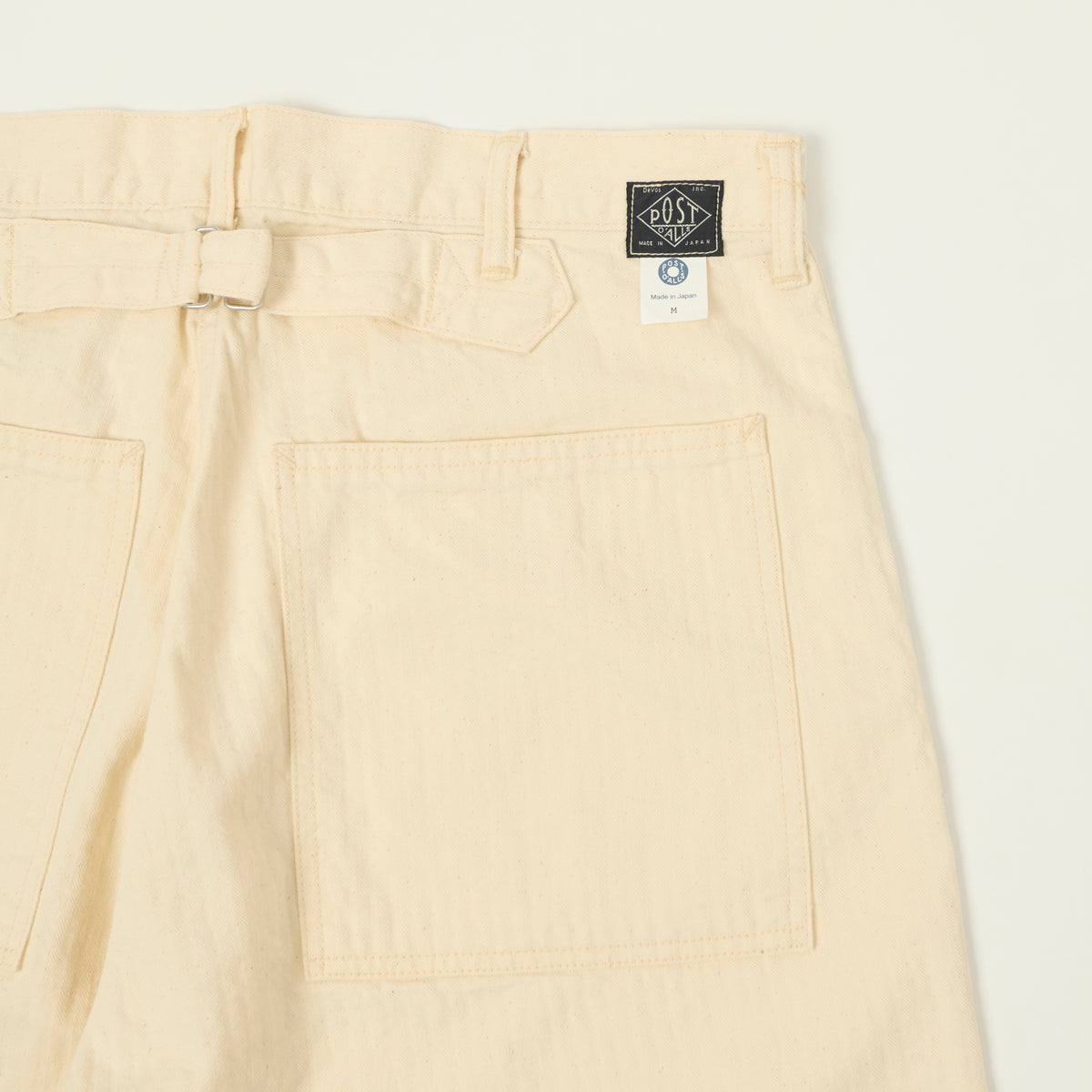 Post Overalls 'Sweetbear' Band-top HBT Trouser - Natural