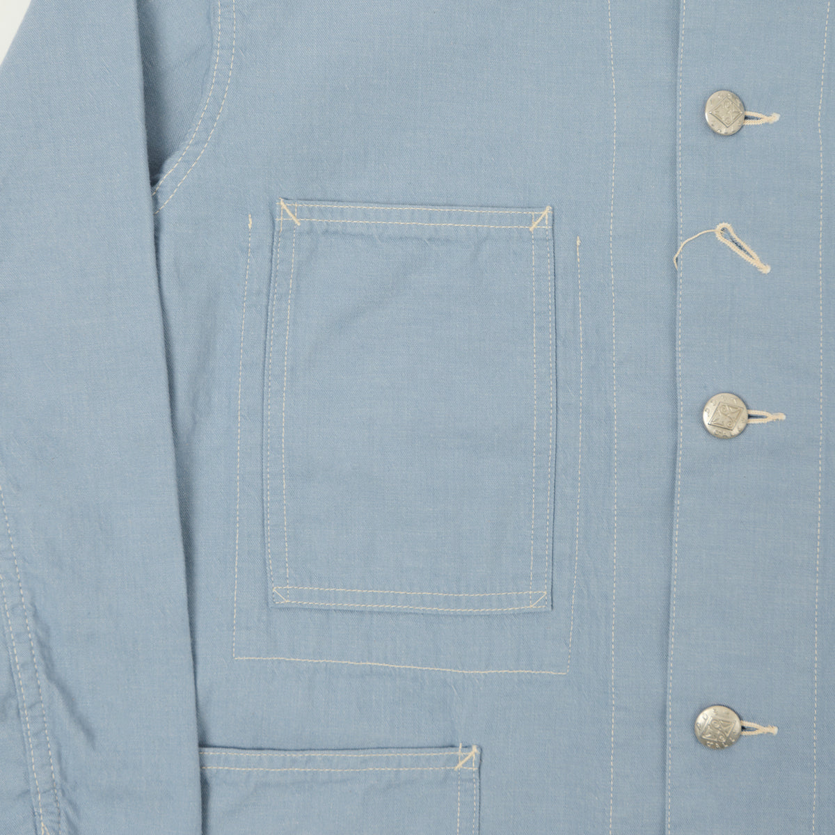 Post Overalls 'Sweetbear' Mid Weight Denim Jacket - Fade Blue