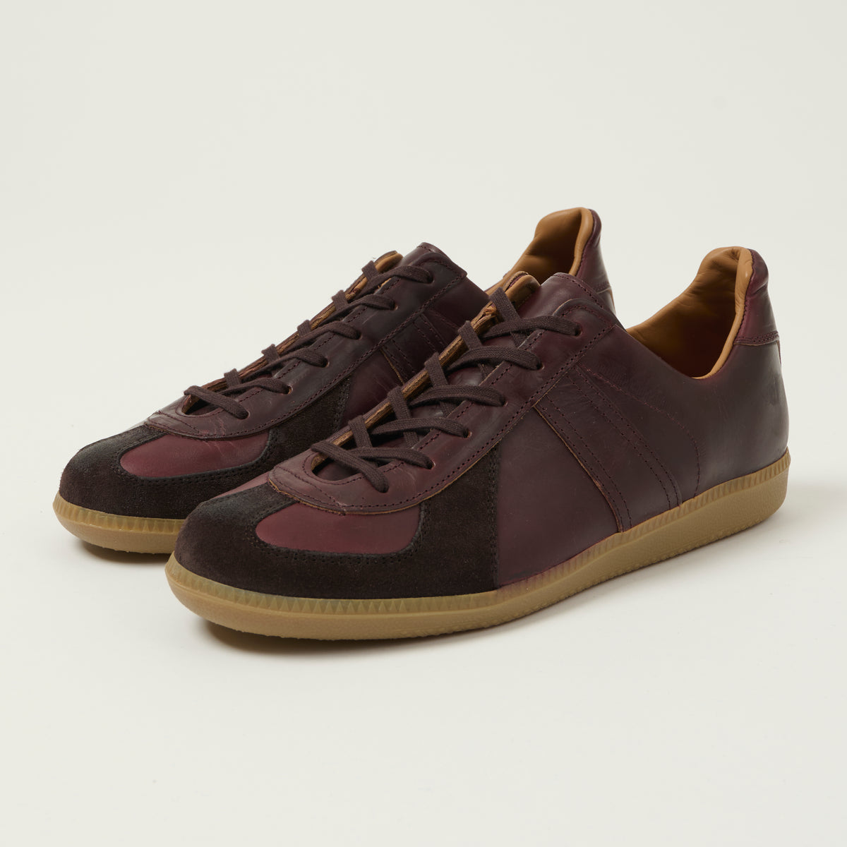 Reproduction of Found 1980s German Army Trainer  - Burgundy