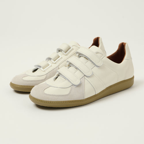 Reproduction of Found 1980s Velcro German Army Trainer  - White