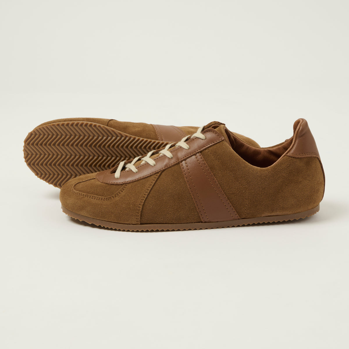 Reproduction of Found Low Profile German Military Trainer - Cognac Suede