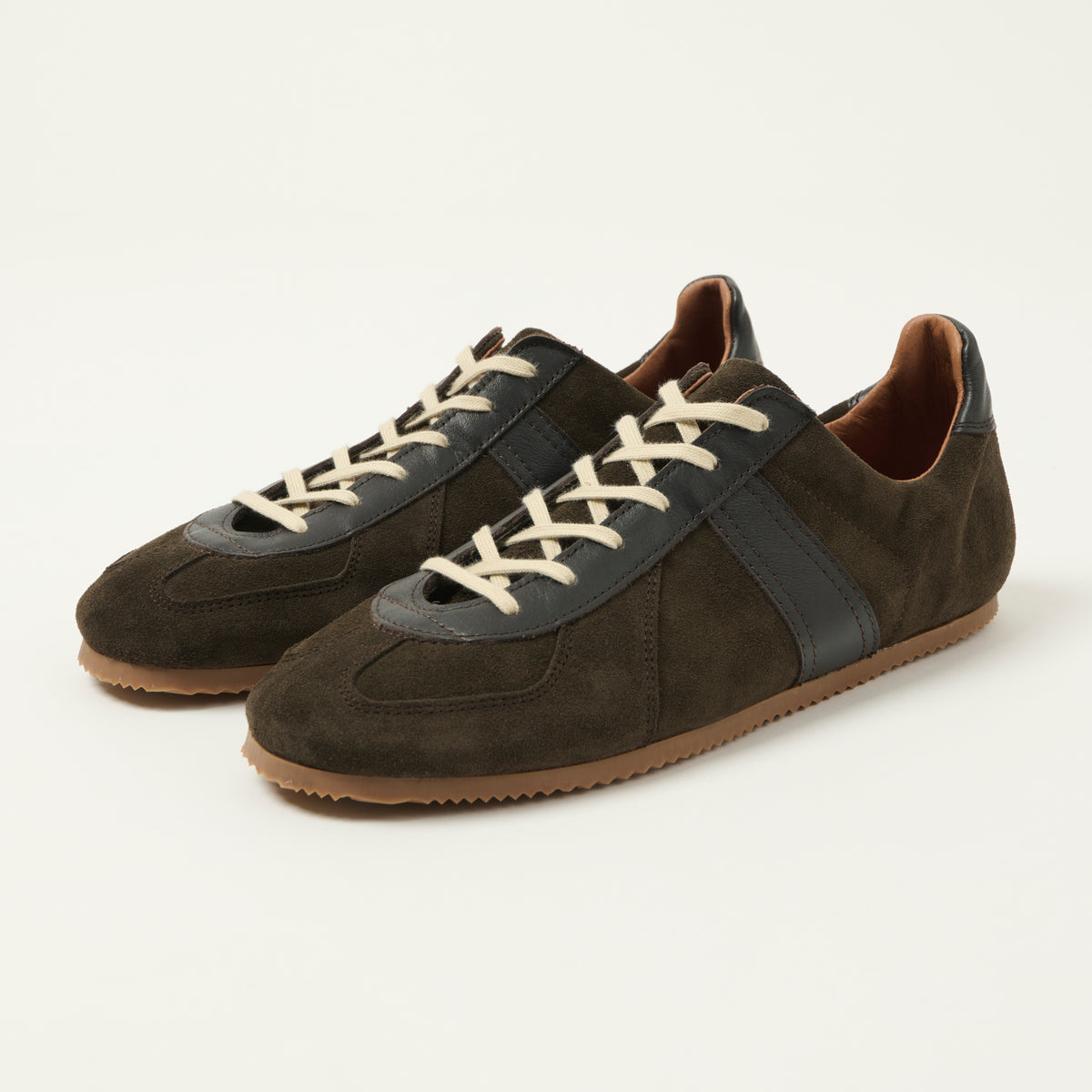 Reproduction of Found Low Profile German Military Trainer - Dark Brown Suede