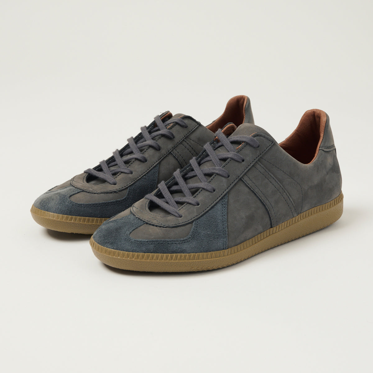 Reproduction of Found 1980s German Army Trainer - Dark Grey Nubuck