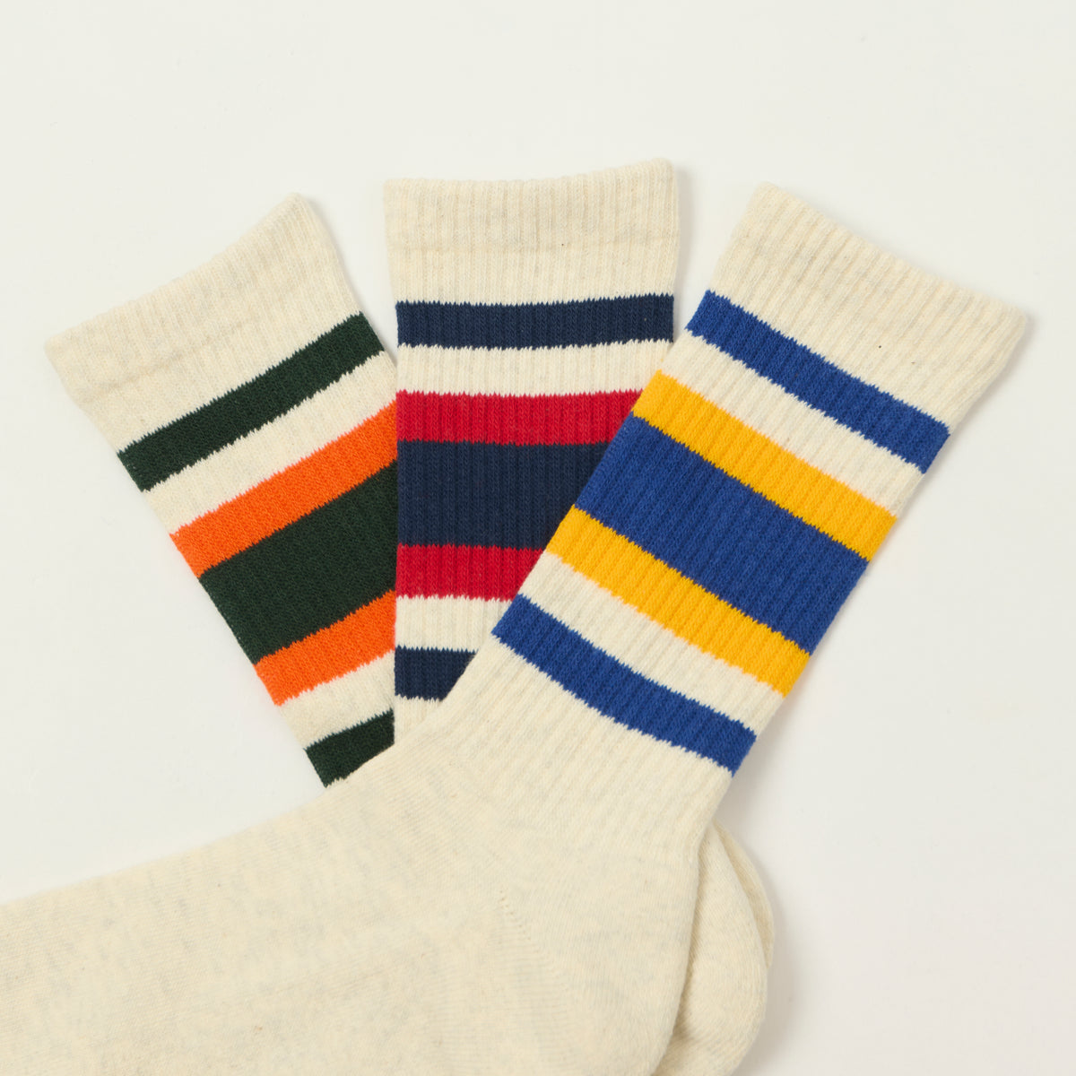 Rototo 3 Pack Everyday Athletic Socks - Multi