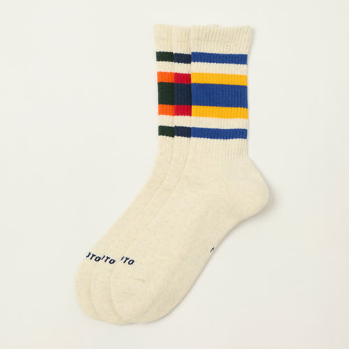 Rototo 3 Pack Everyday Athletic Socks - Multi