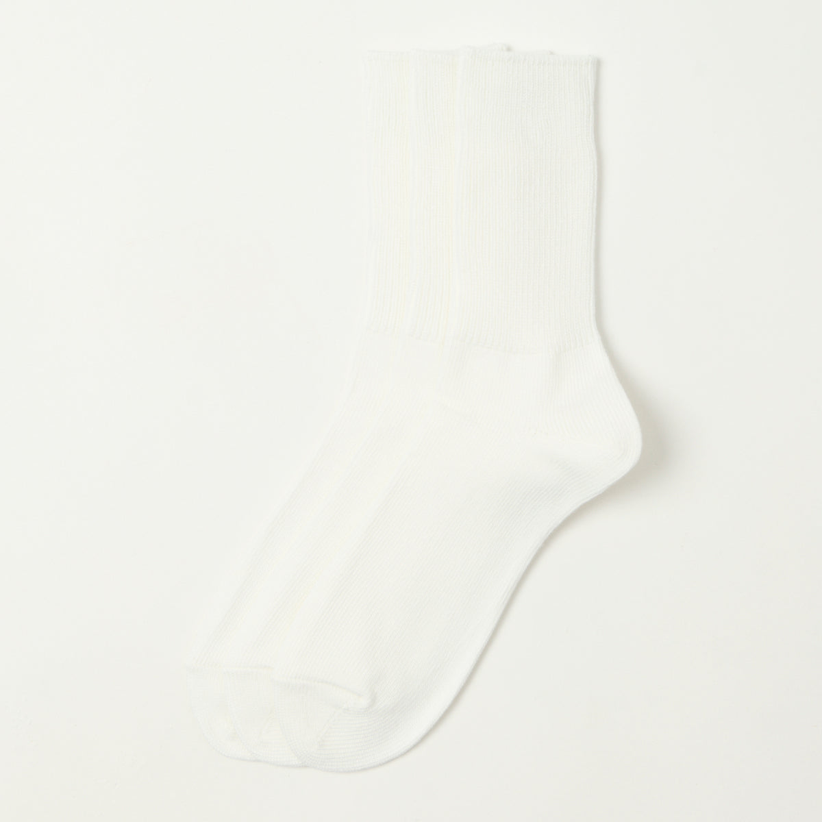 RoToTo Organic Daily 3 Pack Ribbed Crew Sock - White