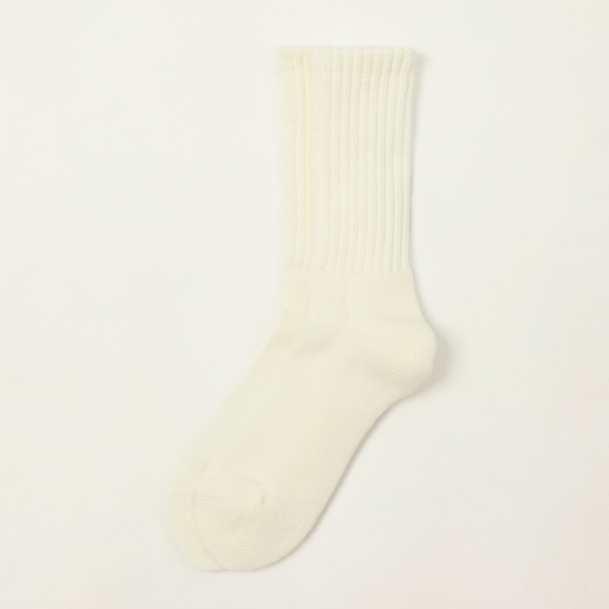 Rototo Loose Pile Crew Socks - White