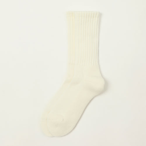 Rototo Loose Pile Crew Socks - White