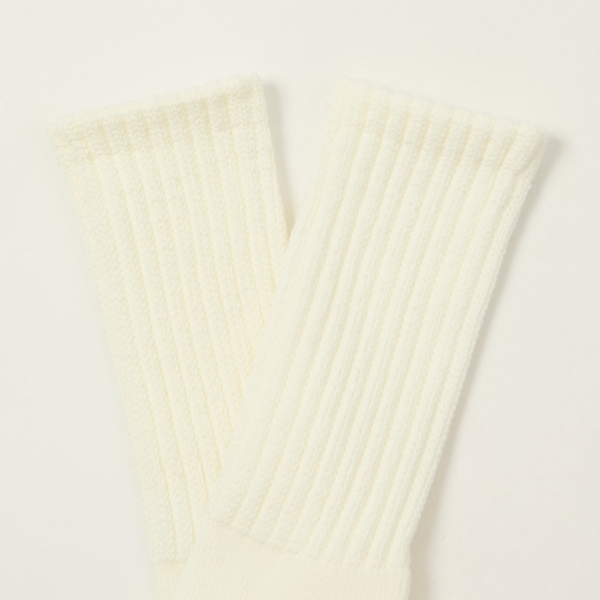 Rototo Loose Pile Crew Socks - White