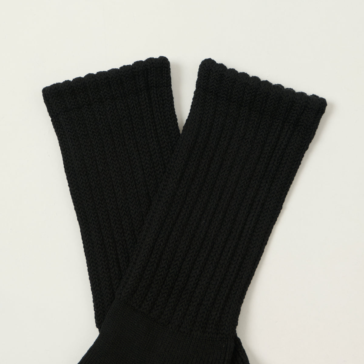Rototo Loose Pile Crew Socks - Black