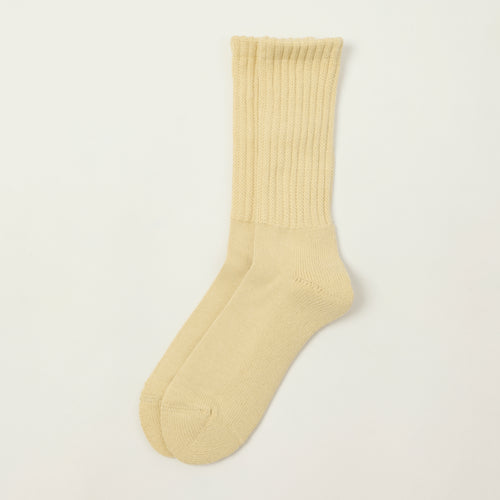 Rototo Loose Pile Crew Socks - Raw Beige