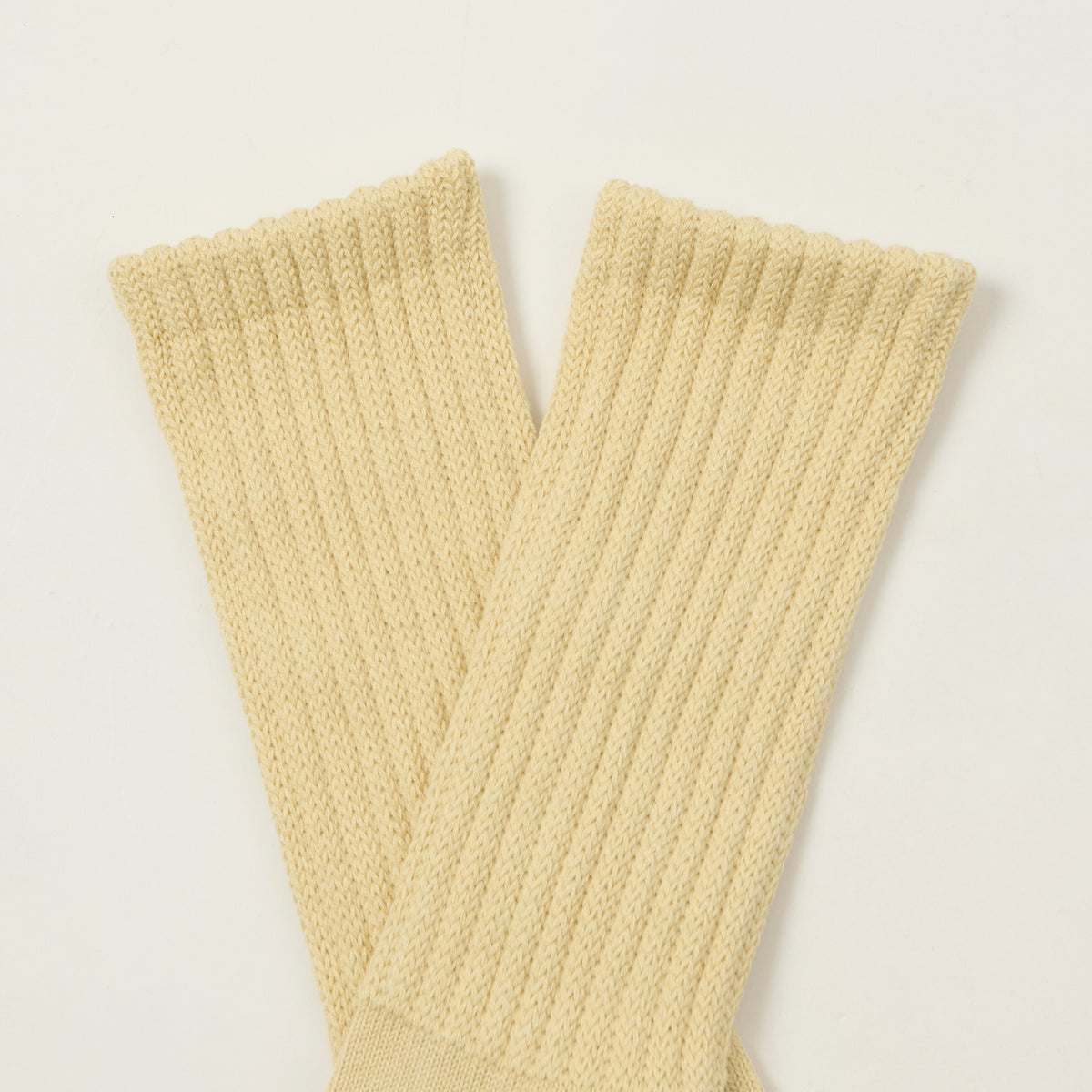 Rototo Loose Pile Crew Socks - Raw Beige