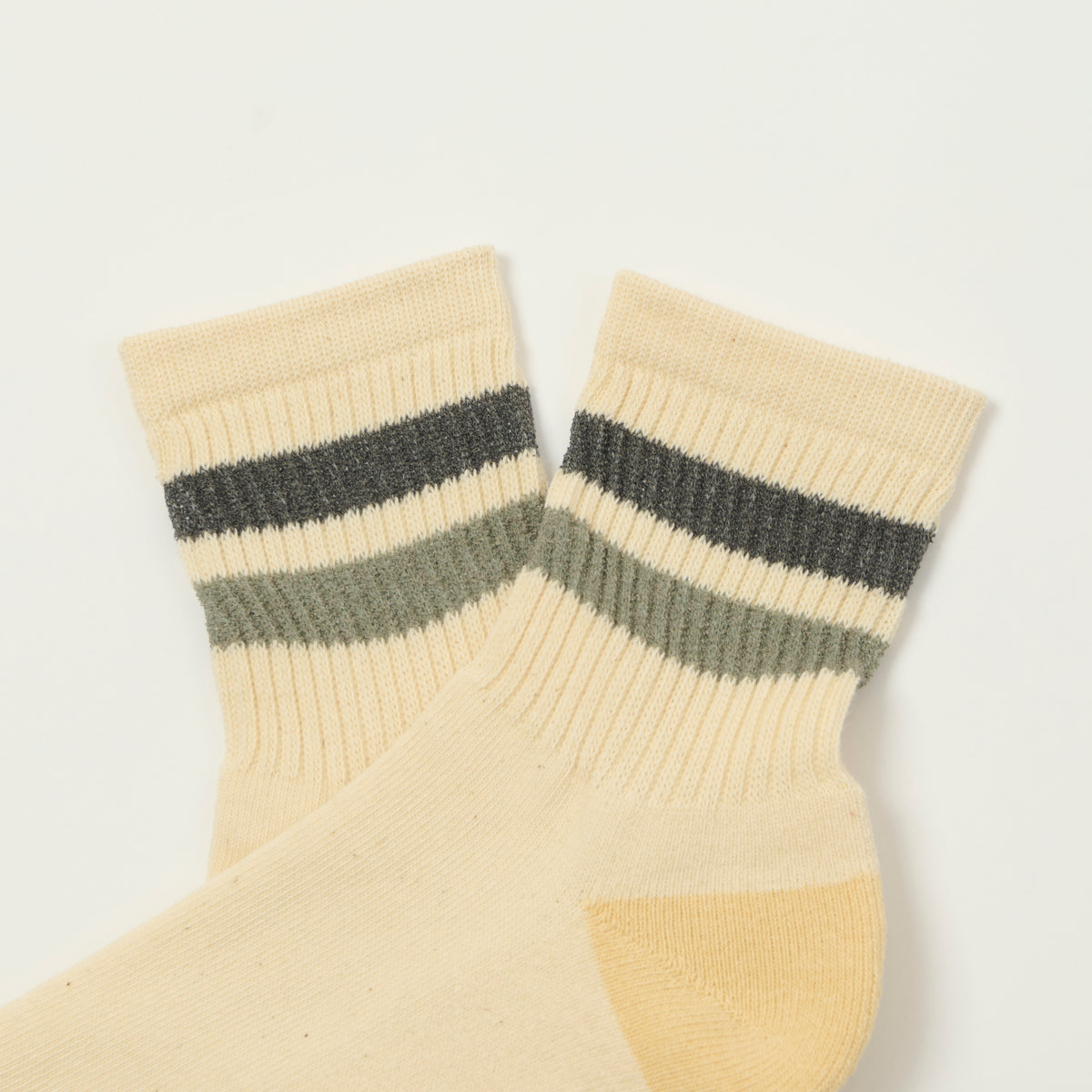 RoToTo Retro Athletic Ankle Sock - Charcoal/Grey