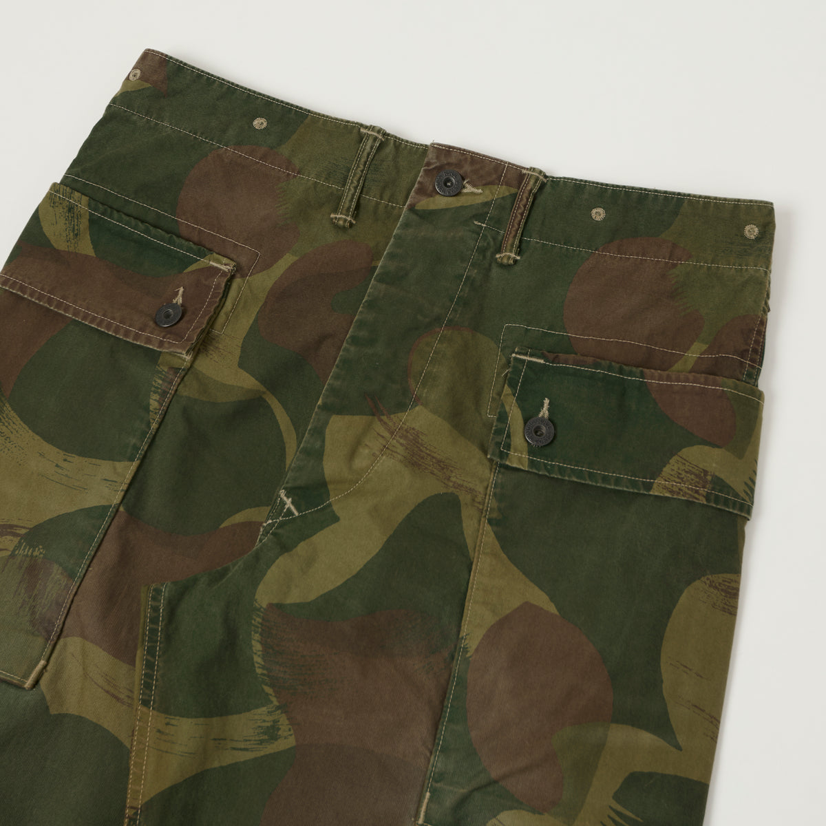 RRL Camo Poplin Cargo Field Trouser - Olive CGO