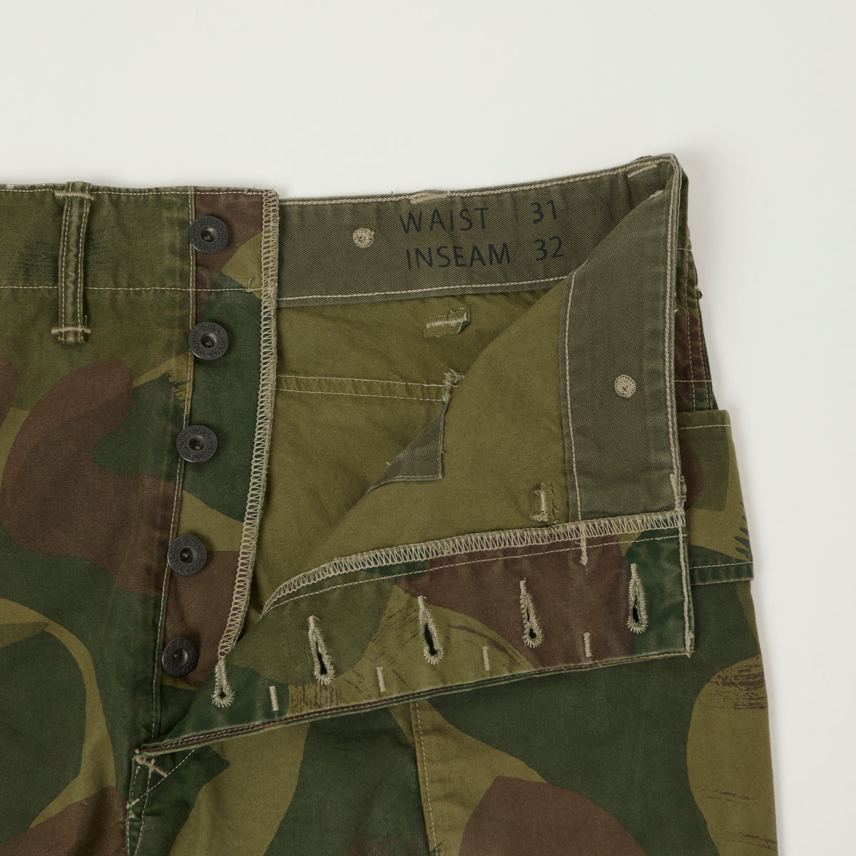 RRL Camo Poplin Cargo Field Trouser - Olive CGO