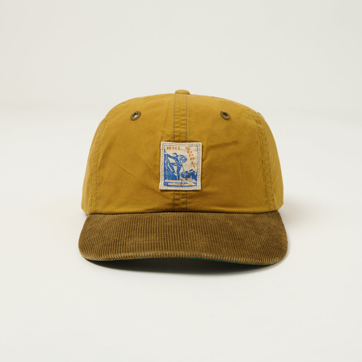 RRL Corduroy Bill Oilcloth Ball Cap - Mustard