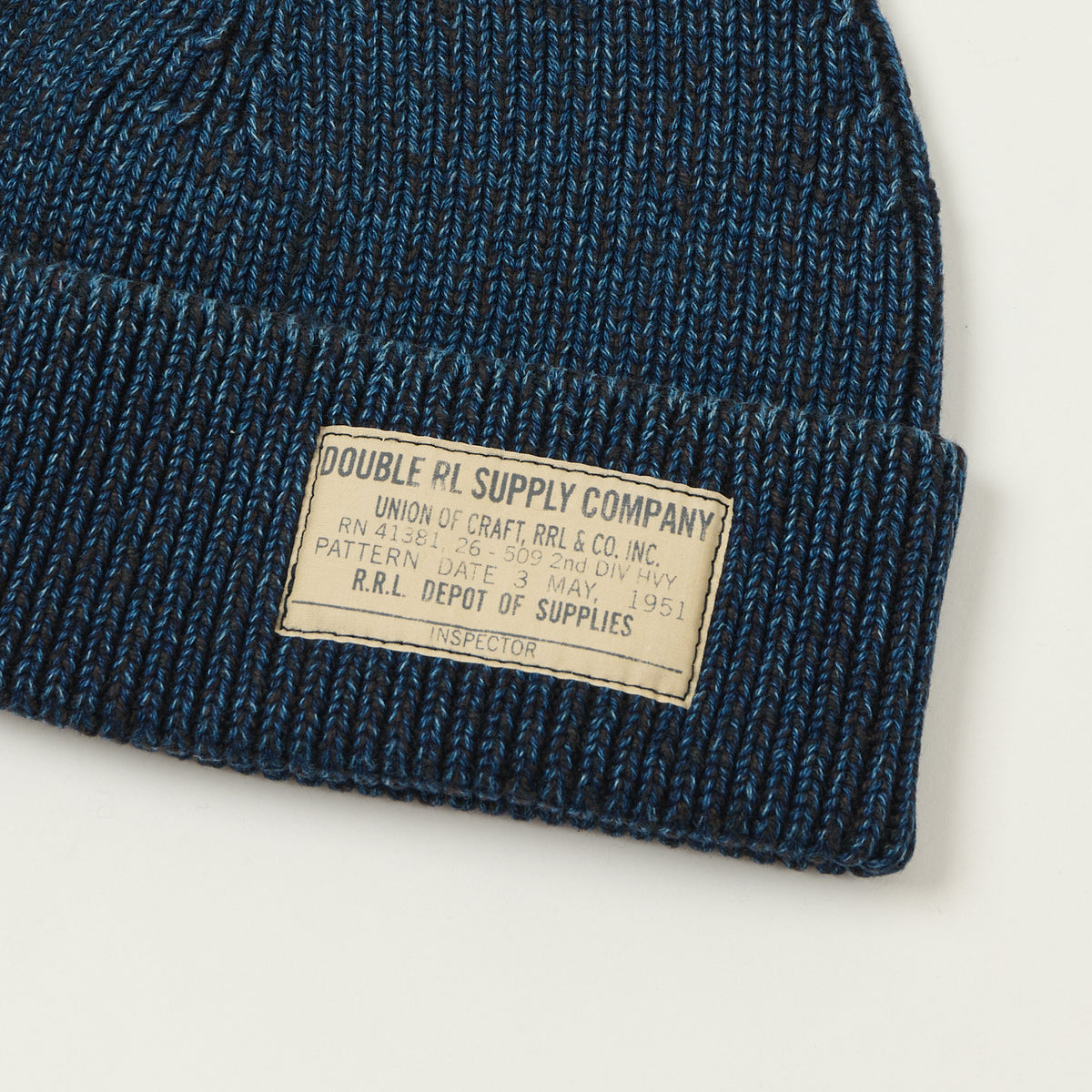 RRL Cotton Watch Cap - Indigo