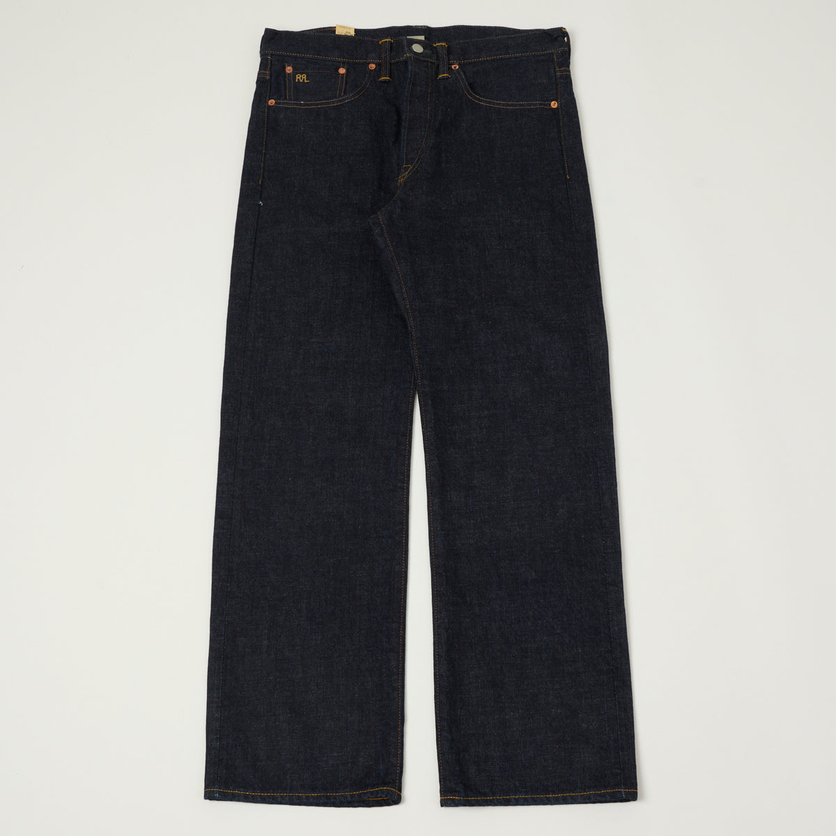 RRL 5-Pocket East-West Selvedge Wide Straight Jean - One Wash