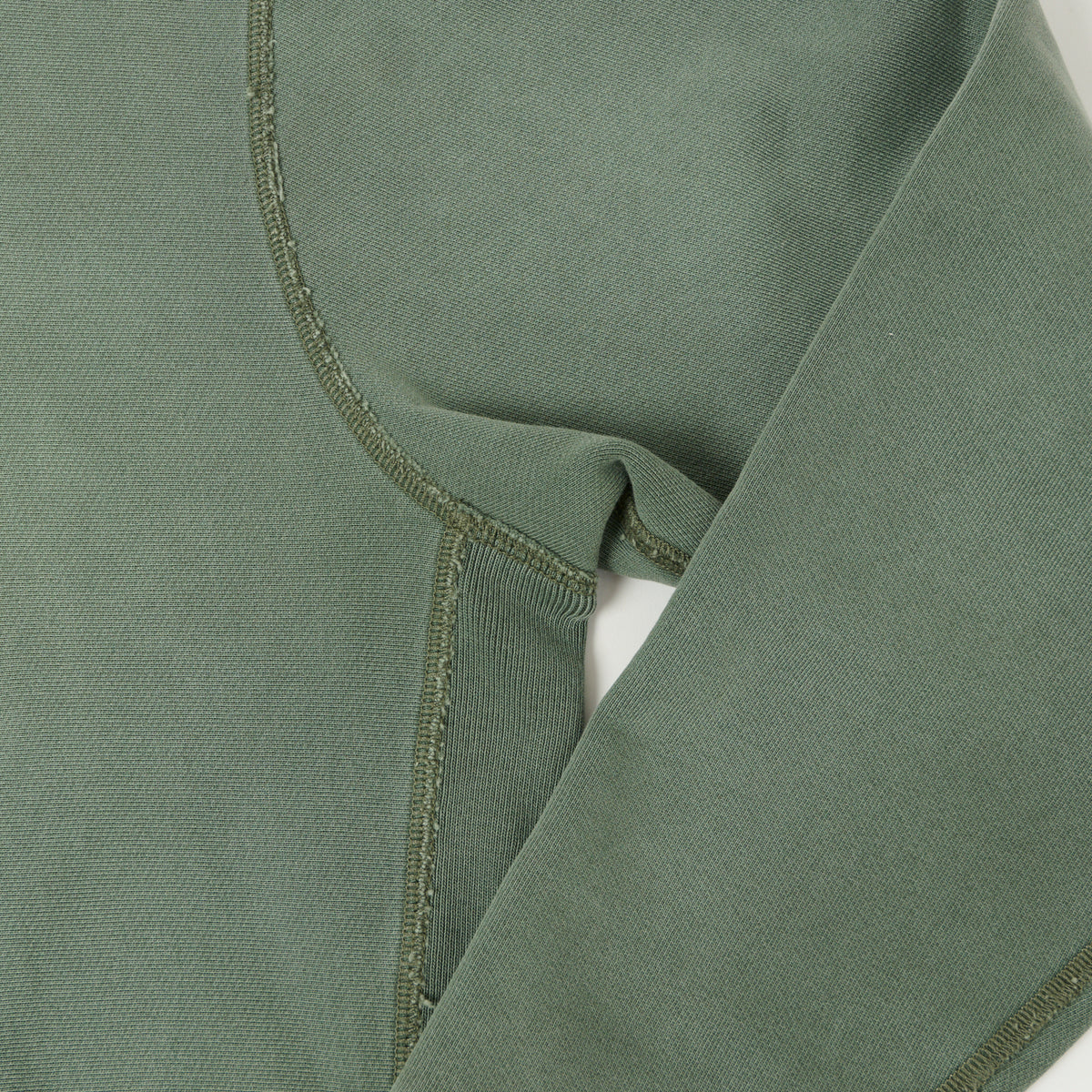 RRL Garment-Dyed French Terry Hoodie - Faded Green