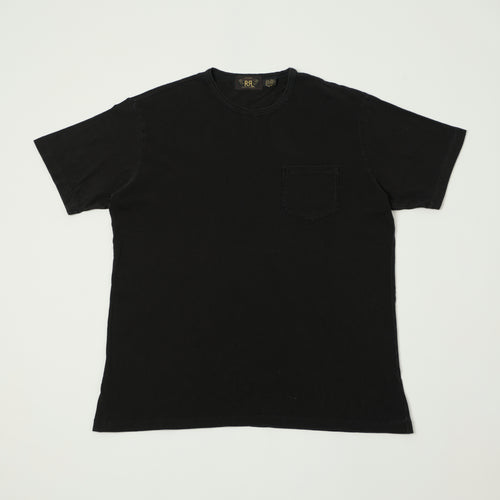 RRL Washed Jersey Pocket T-Shirt - Black Indigo