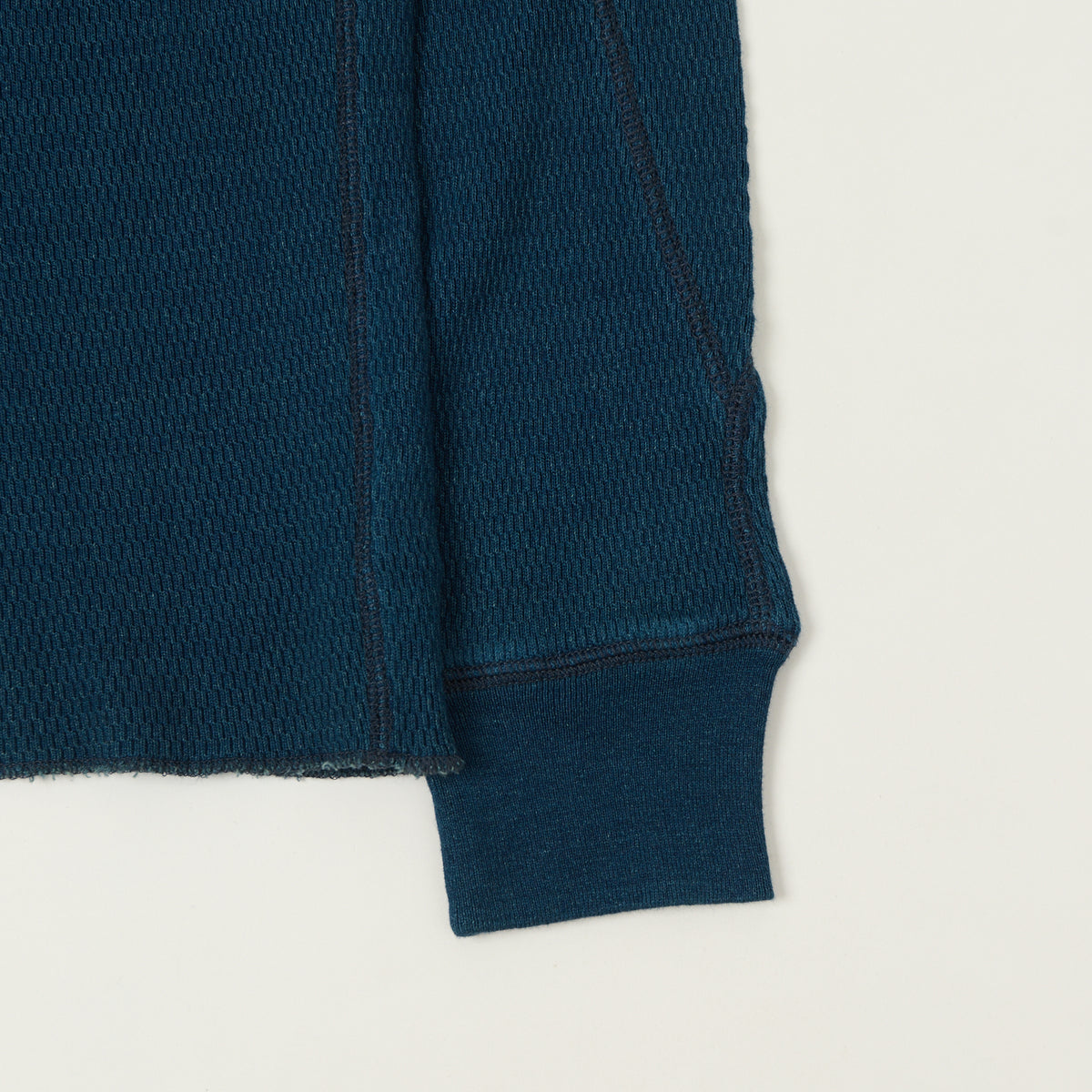 RRL Jacquard-Knit Thermal - Rinsed Blue Indigo