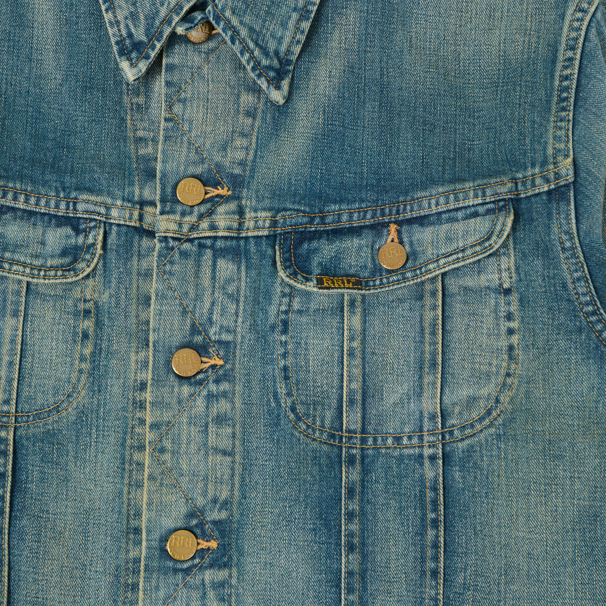 RRL 'Leeland' Denim Trucker Jacket - Heavy Wash