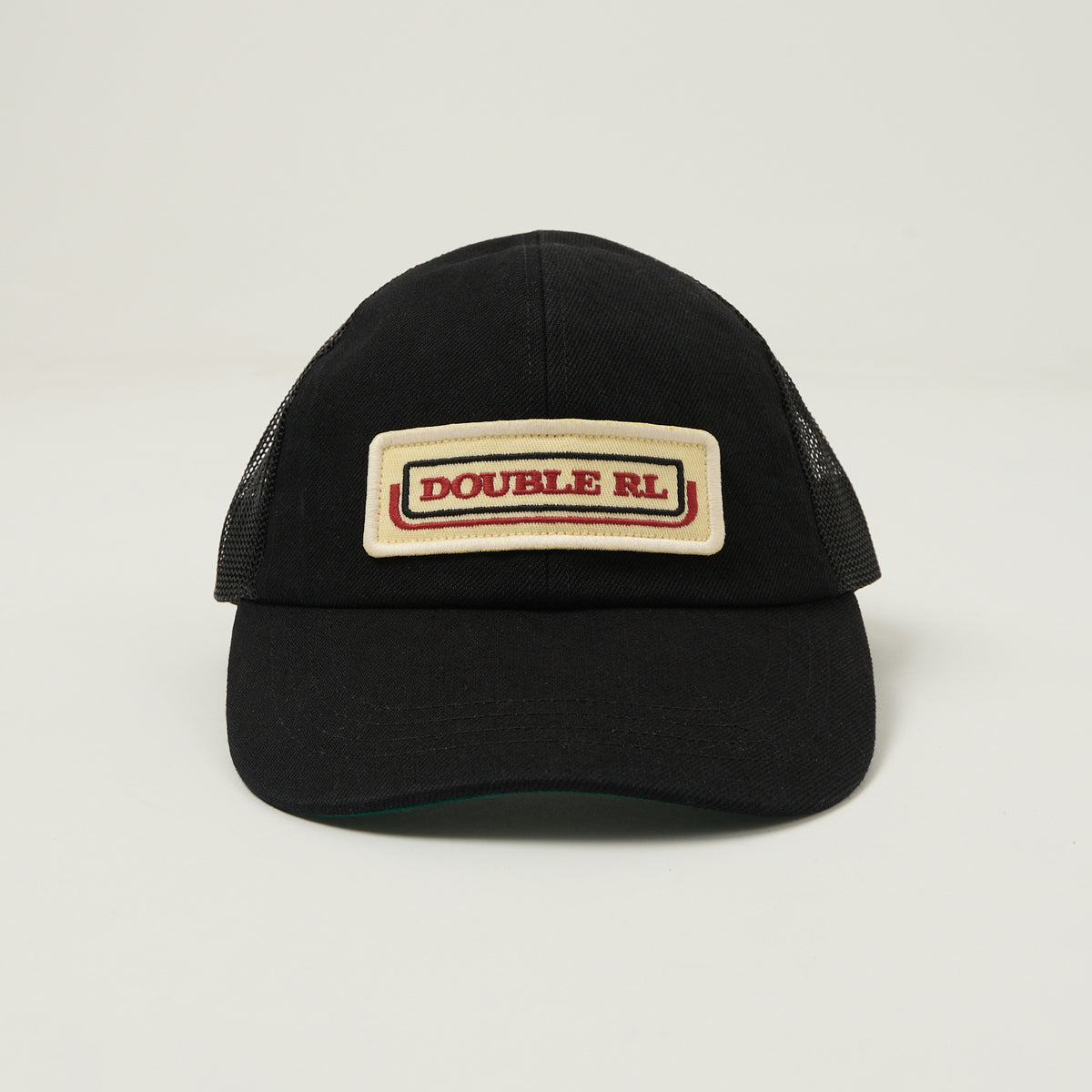 RRL Logo-Patch Denim Trucker Cap - Black