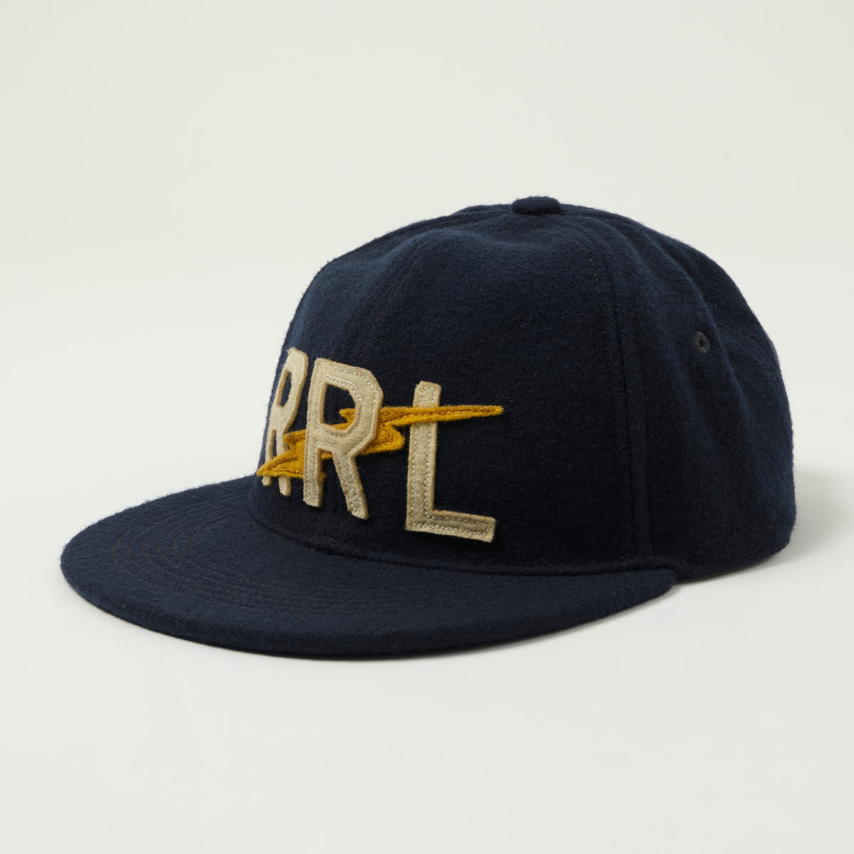 RRL Wool Felt Logo Ball Cap - Navy