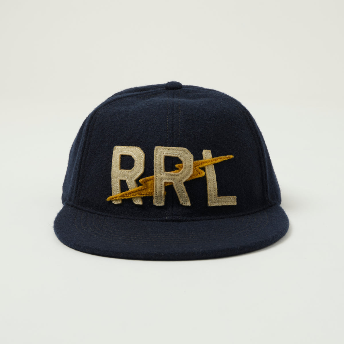 RRL Wool Felt Logo Ball Cap - Navy