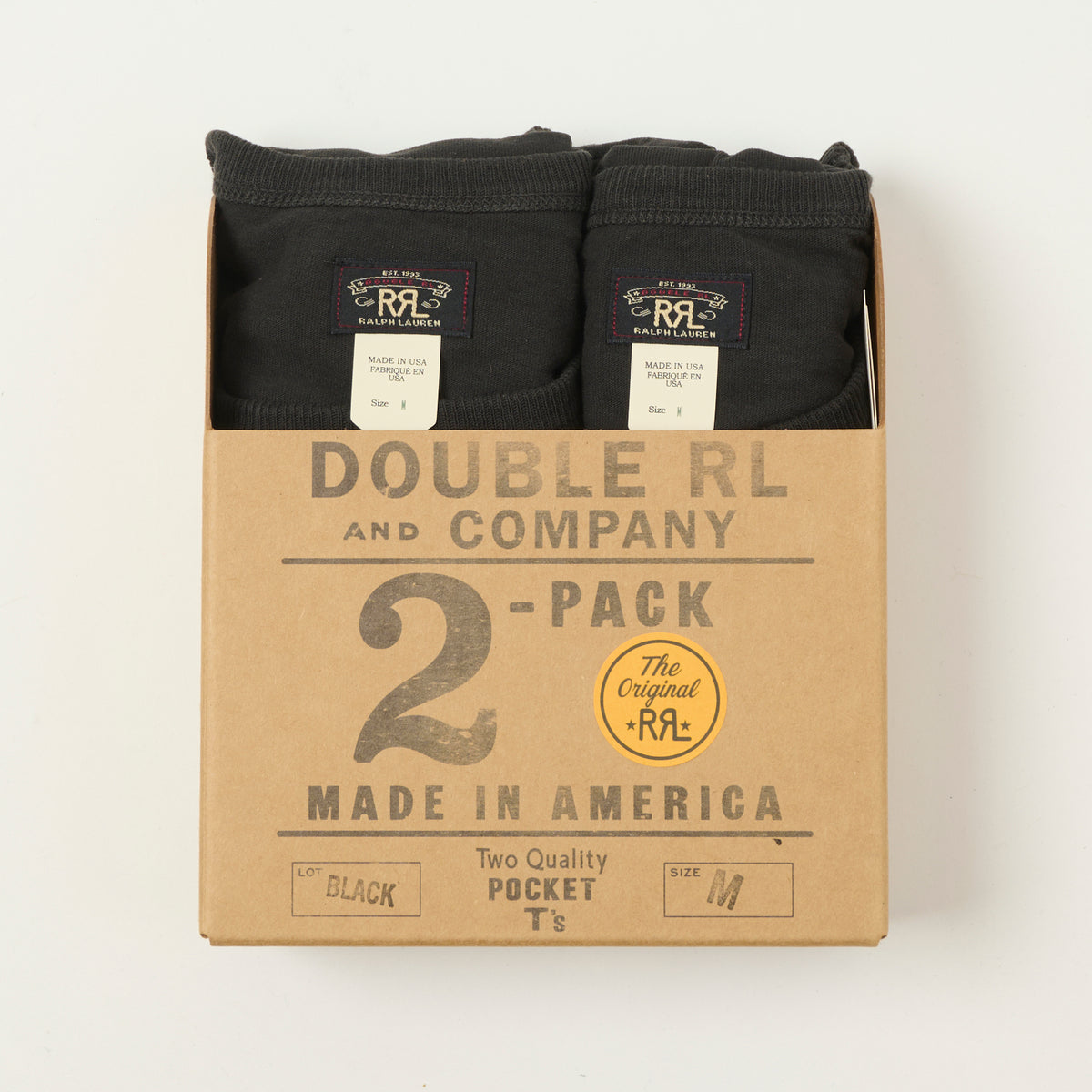 RRL Pocket T-Shirt Two Pack - Black