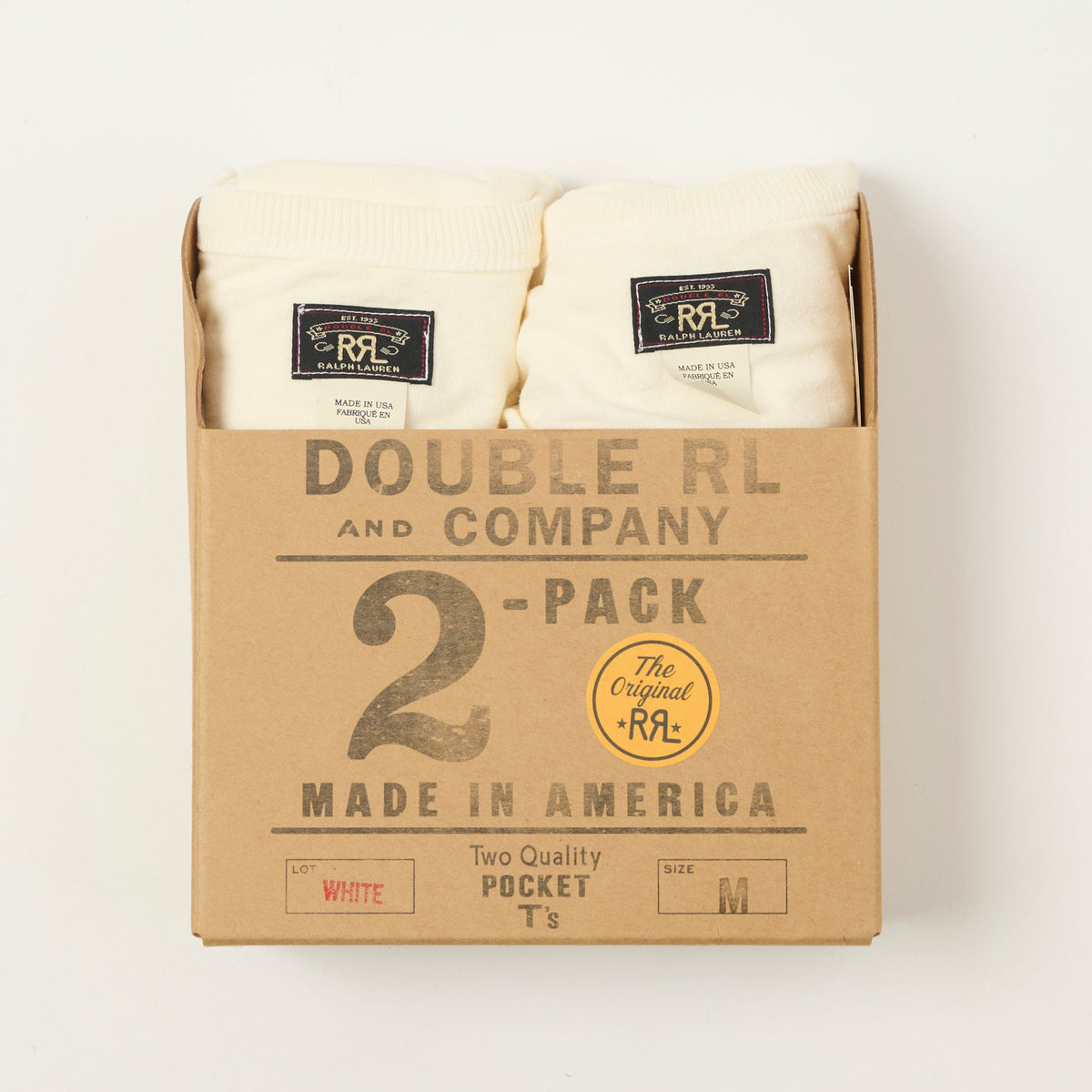 RRL Pocket T-Shirt Two Pack - White