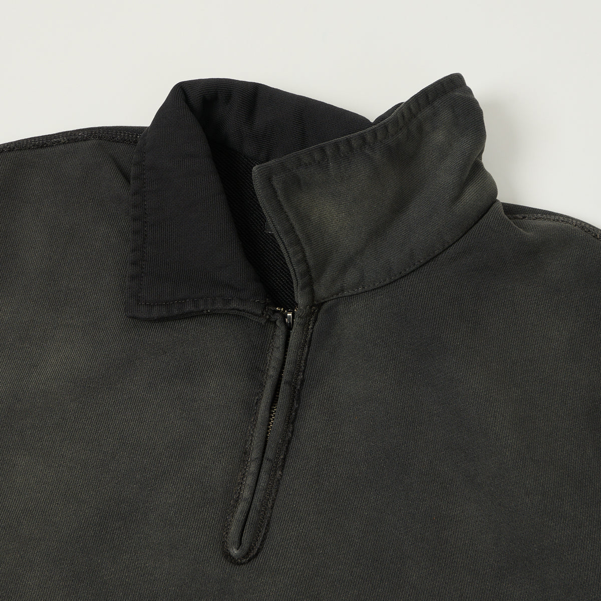 RRL Quarter Zip Sweatshirt - Washed Black