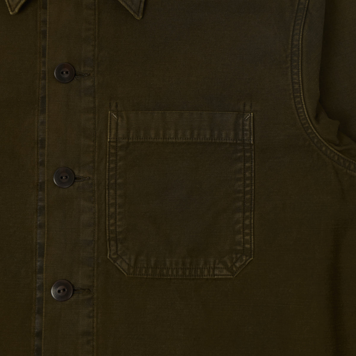 RRL Garment Dyed Reverse-Sateen Chore Jacket - Brown