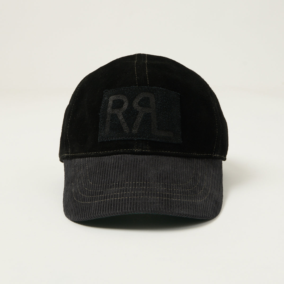 RRL Roughout Suede Trucker Cap - Black