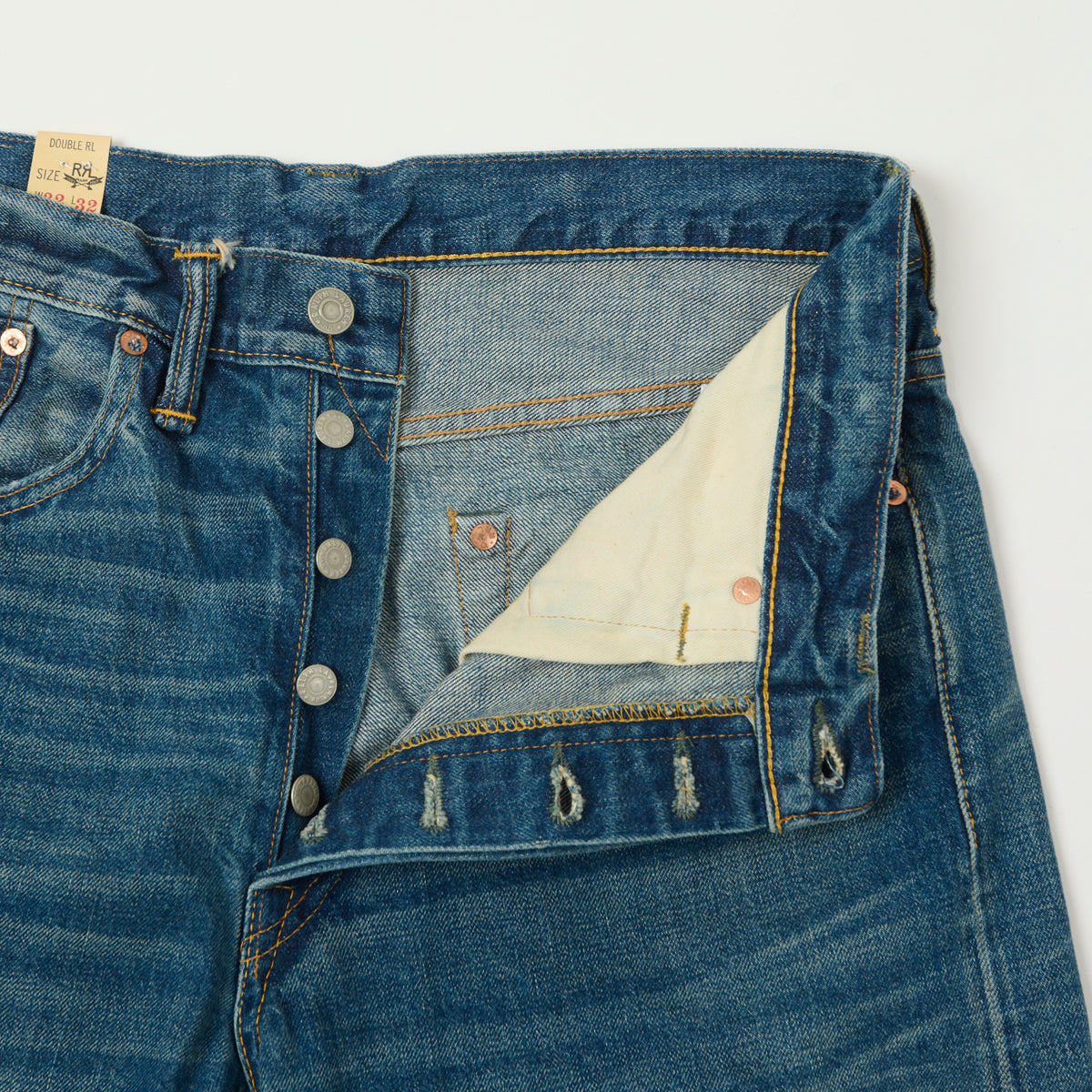 RRL 5-Pocket Selvedge Wide Straight Jean - Grandfalls Wash