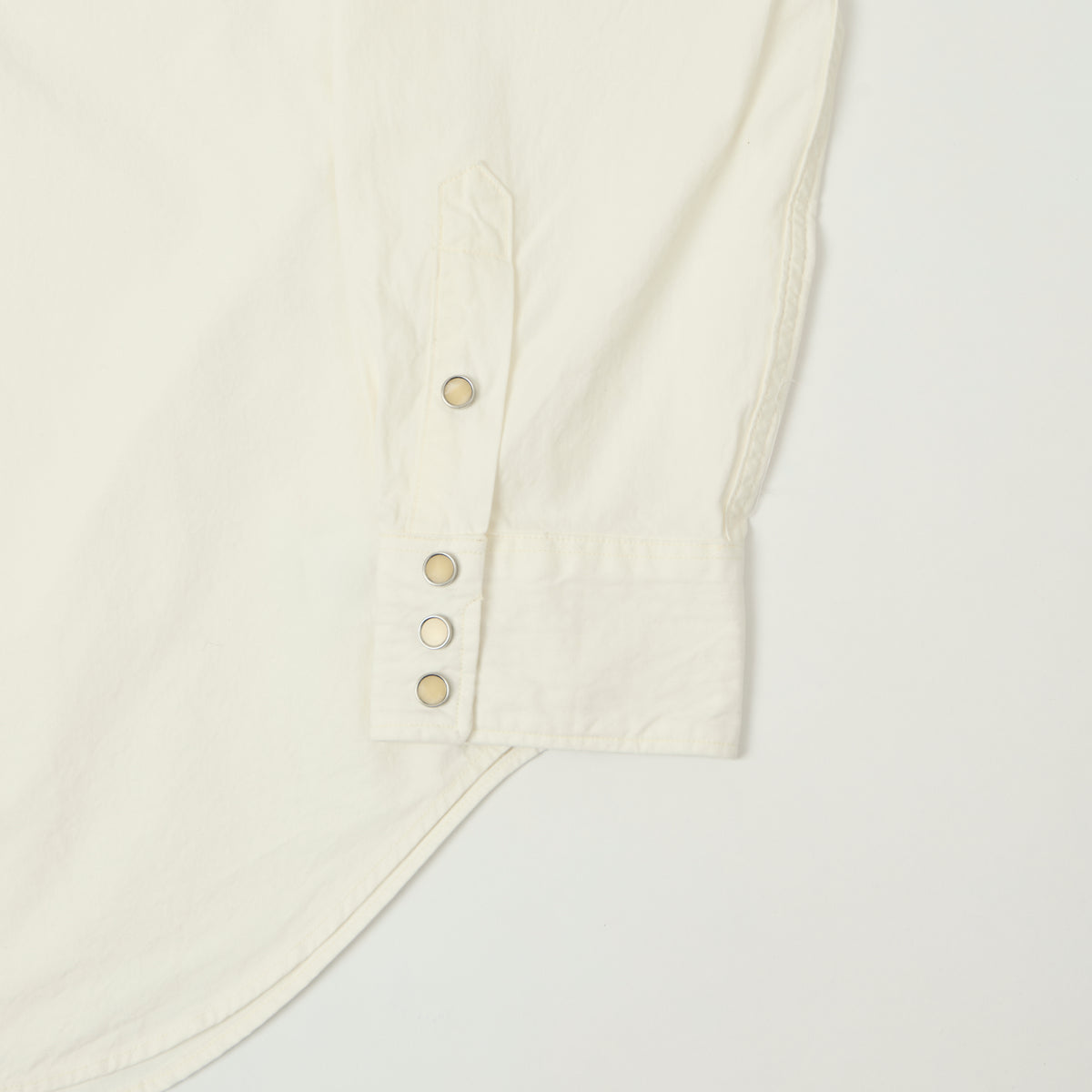 RRL Slim Fit Poplin Western Shirt - White