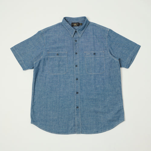 RRL Short Sleeve Chambray Workshirt - Indigo