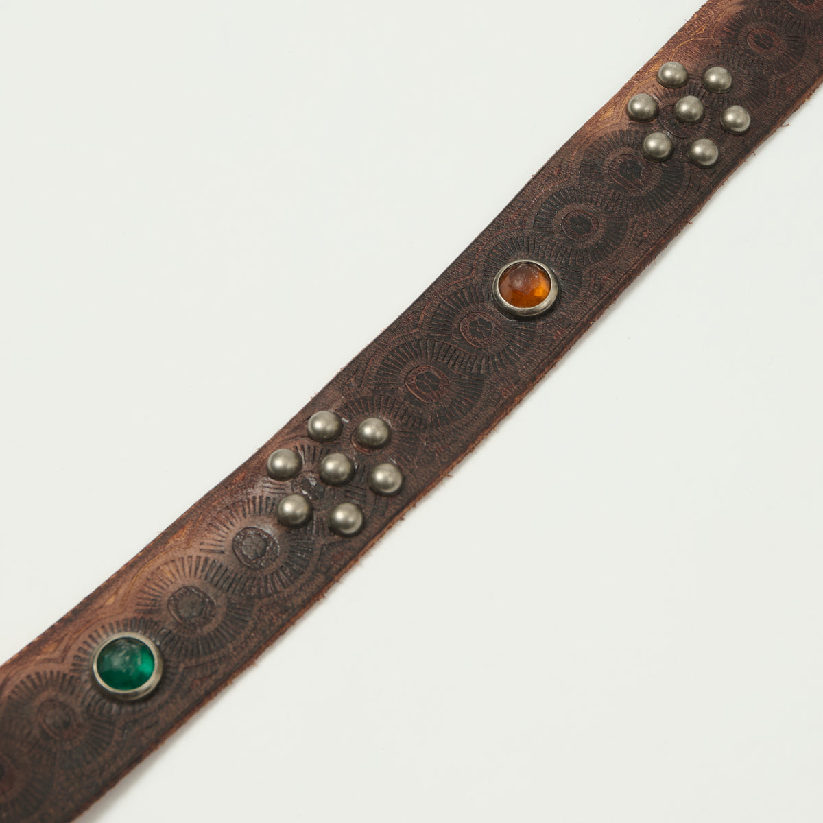 RRL Studded Leather Belt - Vintage Black