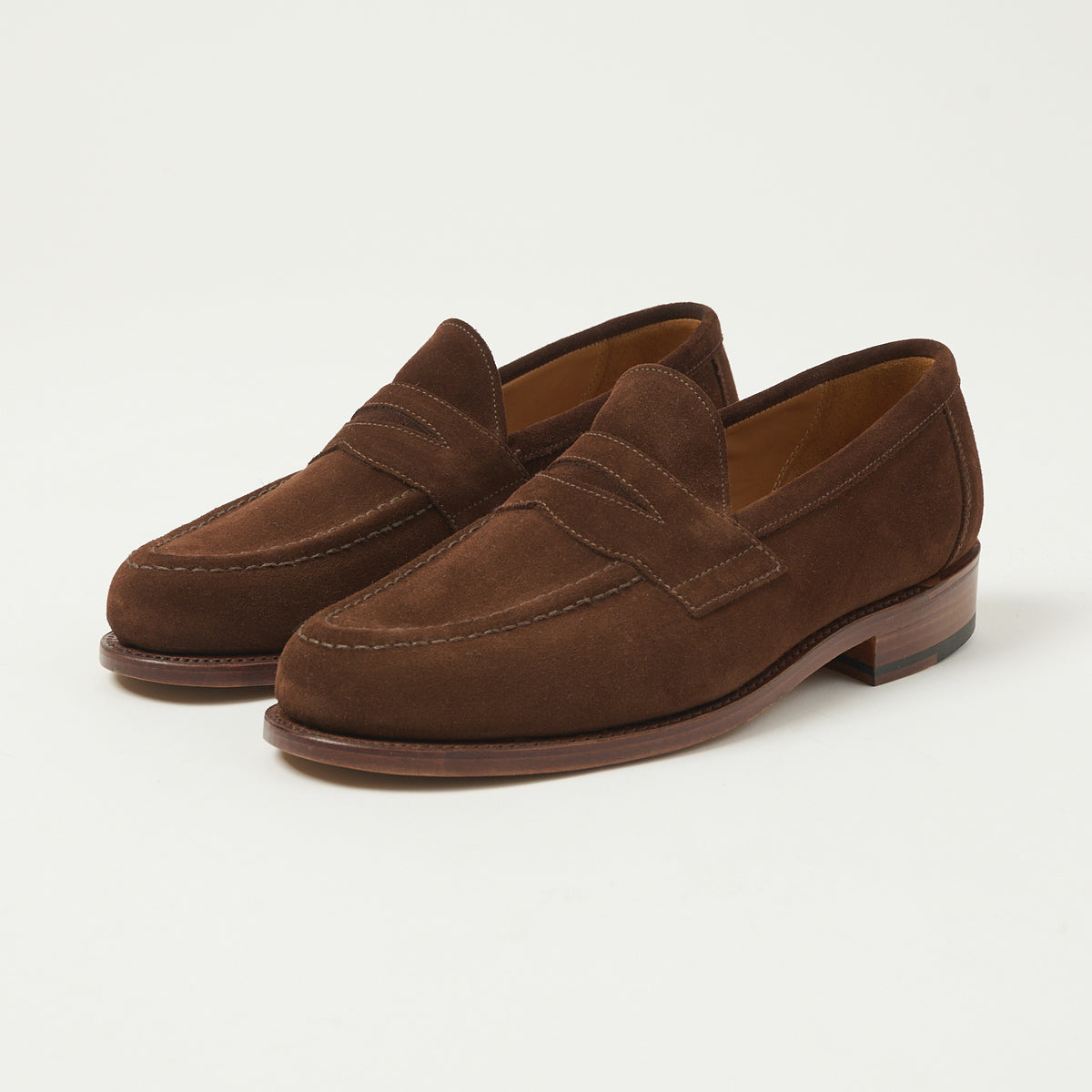 Sanders Aldwych Penny Loafer - Polo Snuff Suede