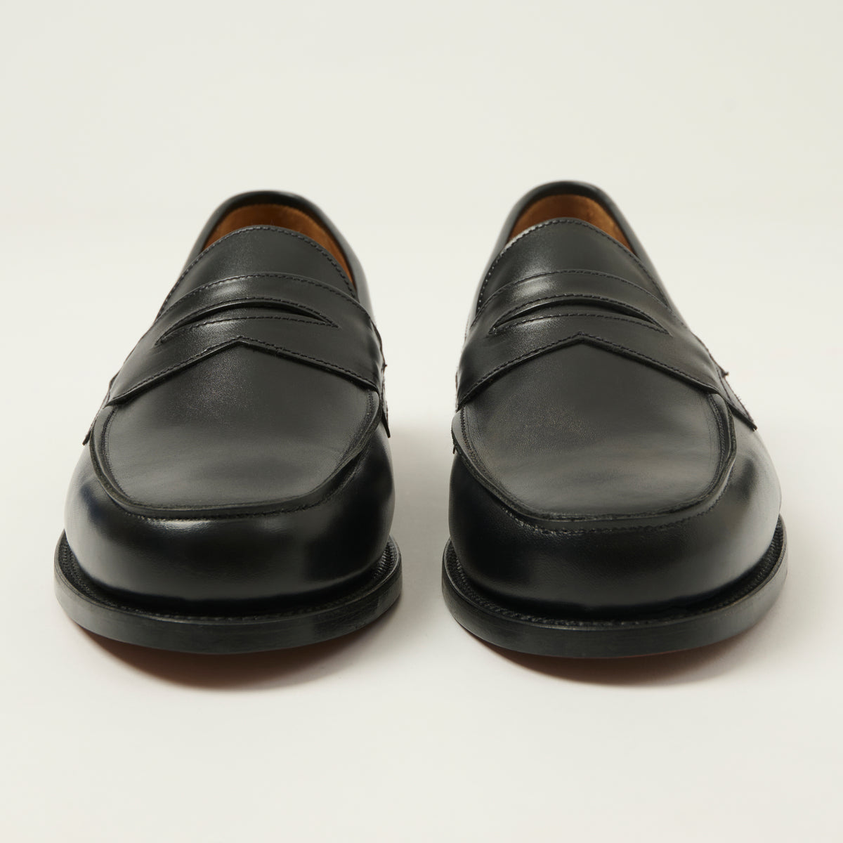 Sanders x FULLCOUNT 'Madrid' Buttseam Penny Loafer - Black Calf