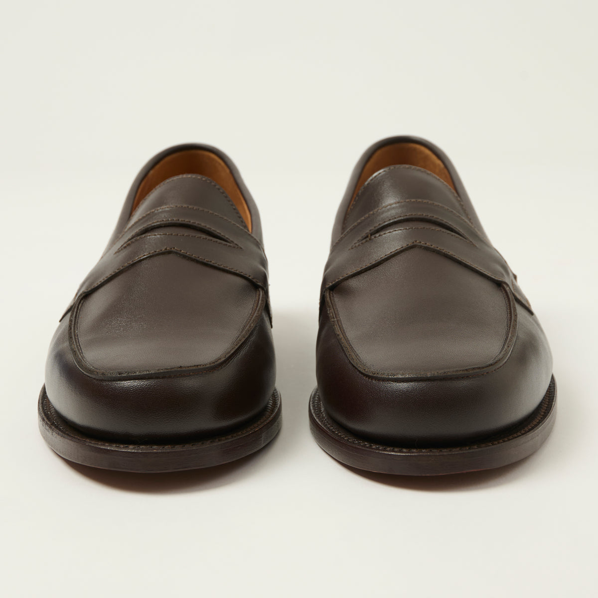 Sanders x FULLCOUNT 'Madrid' Buttseam Penny Loafer - Dark Brown Calf