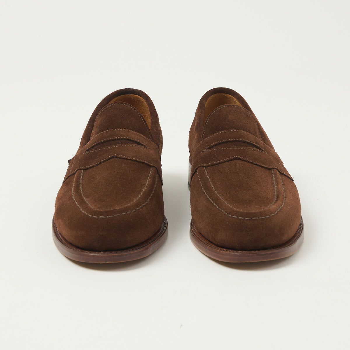 Sanders Aldwych Penny Loafer - Polo Snuff Suede