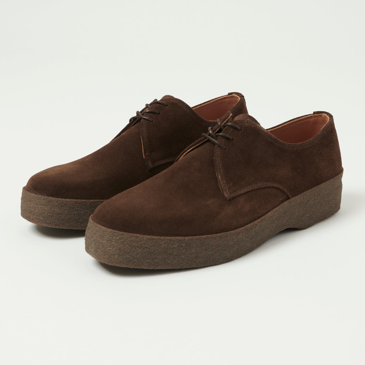 Sanders Japan Collection Brit Shoe - Chocolate Brown Suede