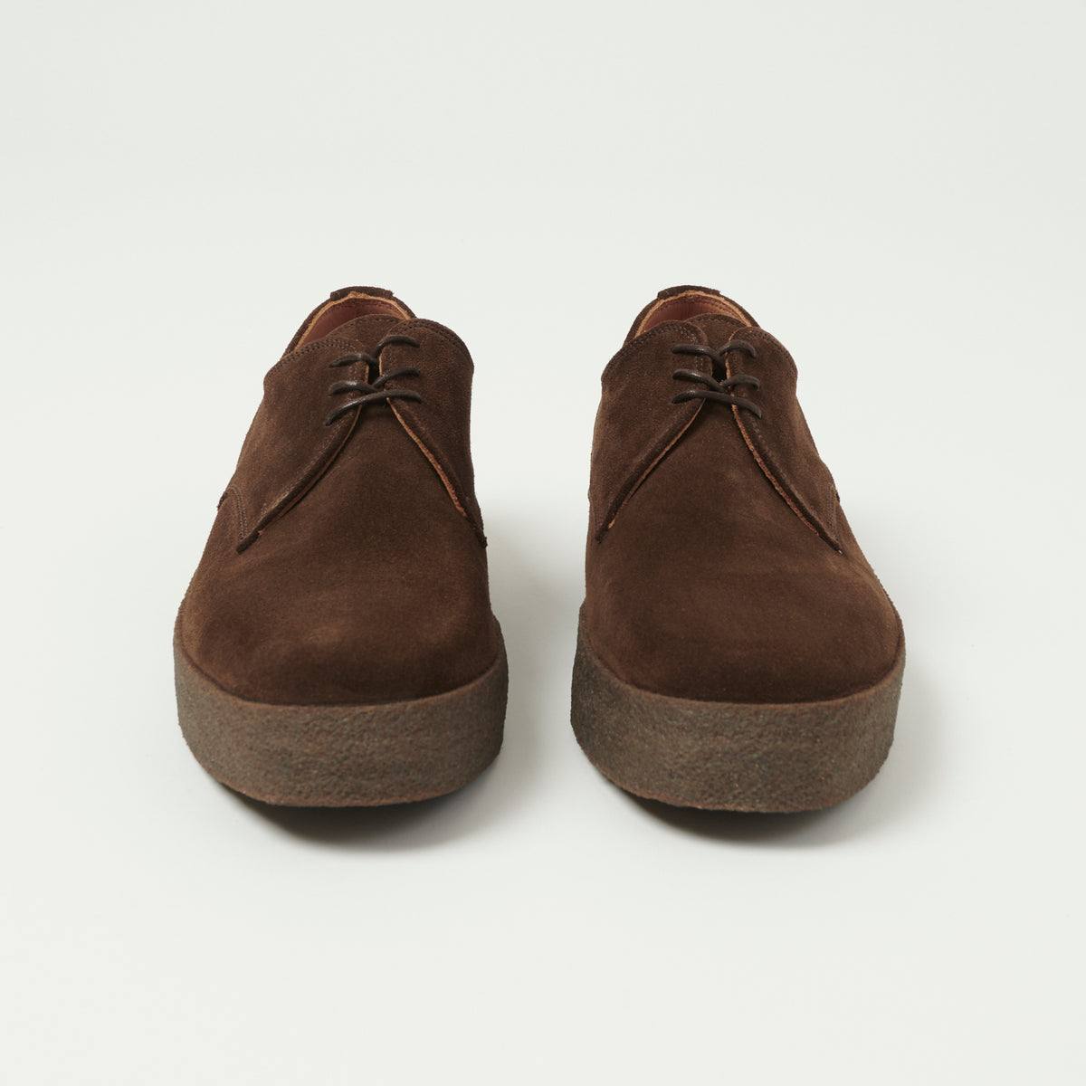 Sanders Japan Collection Brit Shoe - Chocolate Brown Suede