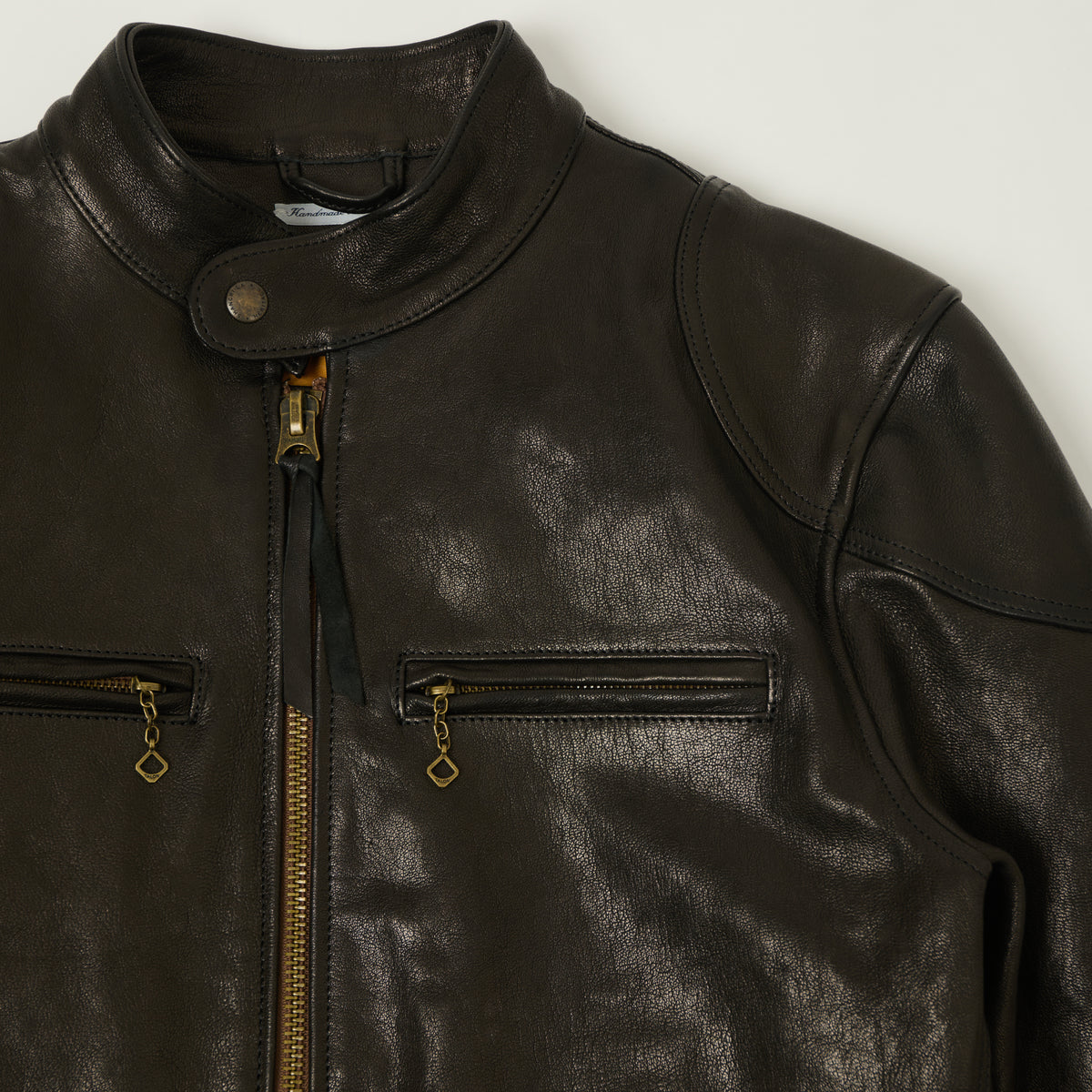 Shangri-La Heritage 'Cafe Racer' Leather Jacket - Black