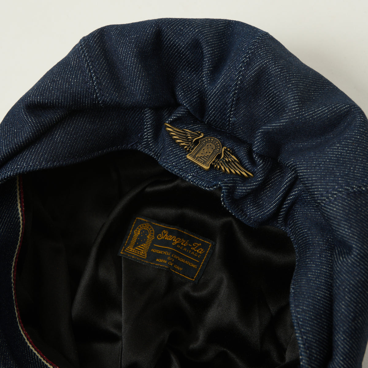 Shangri-La Heritage 'Outlaw' Denim 8-Panel Riders Cap - Raw